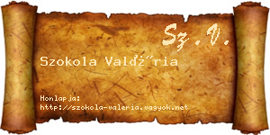 Szokola Valéria névjegykártya